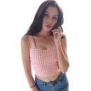 Mønstret crop top til kvinder 4