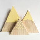 Montaña decorativa de madera 3 uds. 6