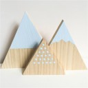Montaña decorativa de madera 3 uds. 7