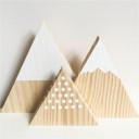Montaña decorativa de madera 3 uds. 4