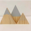 Montaña decorativa de madera 3 uds. 5