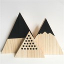 Montaña decorativa de madera 3 uds. 3