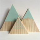 Montaña decorativa de madera 3 uds. 9