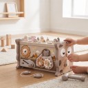 Montessori aktive Würfel Eule 22,5 x 12,6 x 12,6 cm Mit dem Spiel auf dem Maulwurf Angeln und Xylophon Bildungs-Spielzeug für Kinder ab 3 Jahren 2