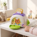Montessori Busy Board Toaster 15 x 13 x 12 cm Sensory Toy with Pop-Up Toast and Socket Cooking Game for Children's Motor Skills 2