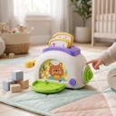 Montessori busy board toster 15 x 13 x 12 cm Senzoryczna zabawka z wyskakującym tostem i gniazdkiem Gra w gotowanie dla motoryki dzieci 6