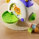 Montessori busy board toustovač 15 x 13 x 12 cm Senzorická hračka s vyskakovacím toustem a zásuvkou Hra na vaření pro motoriku dětí 3