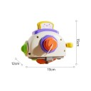 Montessori busy board toustovač 15 x 13 x 12 cm Senzorická hračka s vyskakovacím toustem a zásuvkou Hra na vaření pro motoriku dětí 9
