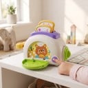 Montessori busy board toustovač 15 x 13 x 12 cm Senzorická hračka s vyskakovacím toustem a zásuvkou Hra na varenie pre motoriku detí 2