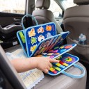 Montessori busy book 28 x 22 cm Livro de atividades em feltro com cartões removíveis e relógio Brinquedo de viagem para crianças 6