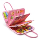 Montessori busy book 28 x 22 cm Livro de atividades em feltro com cartões removíveis e relógio Brinquedo de viagem para crianças 8