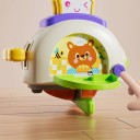 Montessori drukbord toaster 15 x 13 x 12 cm Sensorisch speelgoed met opklappend toast en stopcontact Kookspel voor de motoriek van kinderen 8