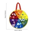 Montessori Filz Busy Board Kreis 34 cm Farbensortierungstafel mit Tieren, Buchstaben und Zahlen mit Klettverschluss Spielzeug für Kinder ab 3 Jahren 5