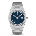Montres automatiques pour hommes de luxe avec date Verre saphir Boîtier 40 mm Acier inoxydable Cadran bleu Bracelet intégré Pour tous les jours 9