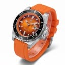 Montres de plongée pour hommes avec date Bracelet en caoutchouc Étanche jusqu'à 200 m Lunette en céramique Boîtier de 41 mm Acier inoxydable 1