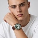 Montres mécaniques pour hommes de luxe Chronographe à remontage manuel Bracelet en cuir Boîtier 38 mm Verre saphir Acier inoxydable 316L Fond 6