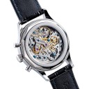 Montres mécaniques pour hommes de luxe Chronographe avec phases de Lune et date Couverture transparente Boîtier 41 mm Verre saphir Acier 316L 6