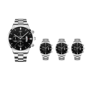 Montres quartz pour hommes de luxe avec bracelet en acier inoxydable Accessoire élégant Montres d'affaires Résistantes aux rayures Design 5