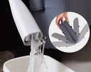 Mop auto-essorant pour sols avec éponge PVA absorbante Essorage directement dans le manche Tête plate pour le nettoyage sous les meubles Acier 5