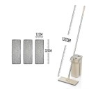 Mop con secchio 2in1 Sistema di strizzatura manico 121cm Secchio 34x19x12cm Set 4 coperture Testine lavabili Pulizia della casa 7