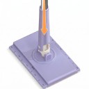 Mop mini portátil com troca automática de toalhas de papel 70 cm Cabeça rotativa 360° 16 x 8 cm Plástico Roxo Para pisos Janelas e azulejos 9