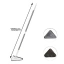 Mop triangular 360° rotativo 100 cm Vara telescópica Limpeza a húmido e a seco Capa lavável Microfibra para tetos, pisos e cantos 2