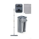 Mop z wiadrem 2w1 System samoczynnego wyciskania Uchwyt 121cm Wiadro 34x19x12cm Zestaw 4 pokrowców Zmywalne głowice Sprzątanie gospodarstwa 1
