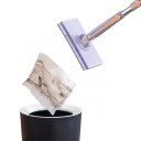 Mopa portátil mini con cambio automático de toallas de papel 70 cm Cabezal giratorio 360° 16 x 8 cm Plástico Morado Para suelos Ventanas y azulejos 6