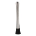 Mortero de bar para la preparación de cócteles de acero inoxidable Cabeza de plástico dentada para triturar cítricos y frutas en el vaso Dimensiones 6