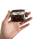 Motif en écaille de tortue pour AirPods Pro 3 Conception résistante aux chocs Teinte ambre avec découpes pour port de chargement Écouteurs 2