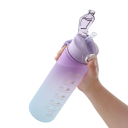 Motivoiva kannettava vesipullo 900ml urheilullinen nesteytyspullo aikamerkinnöillä ja lainauksilla vuotamaton korkki ergonominen kahva 6