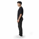 Moto farmernadrág narancssárga méhsejtes térdvédőkkel és csípővédőkkel Hálós panelek és rugalmas betétek Poliészter és pamut Fekete 2