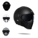Motocross hjelm med aftagelig ansigtmaske og indbygget solskærm Størrelse XXL 63-64 cm ABS skal og EPS polstring Ansigtbeskyttelse 1