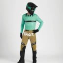 Motocross Komplettset Trikot und Hose Perforiertes Trikot mit langen Ärmeln und Hose mit Schnalle Polyester und Nylon Mintgrünes Trikot 2