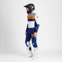 Motocross Set Jersey and Trousers Perforated Jersey with Long Sleeves and Buckle Trousers Polyester and Nylon Blue and White with Orange Accents 8
