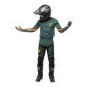 Motocross-Set Shirt und Hose Unisex mit langen Ärmeln und Netzseiten Aus Polyester und Nylon Schwarz-Khaki Für Motorrad Motocross und Enduro 2