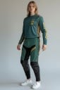 Motocross-Set Shirt und Hose Unisex mit langen Ärmeln und Netzseiten Aus Polyester und Nylon Schwarz-Khaki Für Motorrad Motocross und Enduro 7