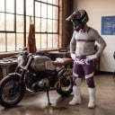 Motocross-Set Trikot und Hose Perforiertes Trikot mit langen Ärmeln und Hose mit Schnalle Polyester und Nylon Graues Trikot und lila Hose 4