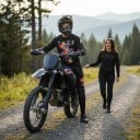 Motocross-set tröja och byxor Perforerad tröja med långa ärmar och byxor med spänne Polyester och nylon Svart med färgglad regnbågsdesign 6