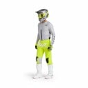 Motocrossset tröja och byxor Perforerad tröja med långa ärmar och byxor med spänne Polyester och nylon Grå tröja och gula byxor 1