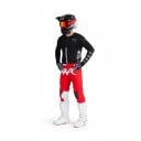 Motocrossset tröja och byxor Perforerad tröja med långa ärmar och byxor med spänne Polyester och nylon Svart tröja och röda byxor 1