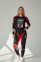 Motocrossset tröja och byxor Unisex med lång ärm och vit tryck Z polyester och nylon Svart-röd För motorcykel motocross och enduro 7