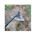 Motocultor din oțel întărit gol 34 x 16 cm unelte de grădină metalice argintii negre pentru plivire, săpare și pregătirea solului în grădina de legume 2