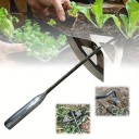 Motocultor din oțel întărit gol 34 x 16 cm unelte de grădină metalice argintii negre pentru plivire, săpare și pregătirea solului în grădina de legume 5