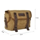 Motocyklová boční brašna vodotěsná kompaktní 9 × 23 × 17 cm plátěná cestovní taška na motorku univerzální použití 5