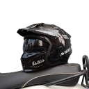 Motocyklová helma integrální s odnímatelným kšiltem a sklopným hledím Skořepina z ABS enduro s ventilací pro motorku i skútr 2
