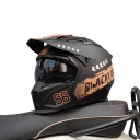 Motocyklová helma s odnímatelným kšiltem a plexi štítem Skořepina z ABS integrální enduro s ventilací pro motorku i čtyřkolku 3