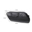 Motocyklová podsedlová brašna veľká kapacita cca 51 × 13,7 × 24 × 52,5 cm čierna úložná taška na motorku pre cestovanie 2