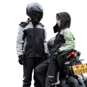 Motocyklowy deszczowy strój unisex kurtka i spodnie ultralekki 3-warstwowy poliester TPU z kapturem nakładkami i odblaskowymi elementami 2