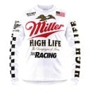 Motocyklowy dres na motokros z długim rękawem i nadrukiem orła na piersi oraz w kratę na rękawie do jazdy w terenie 3
